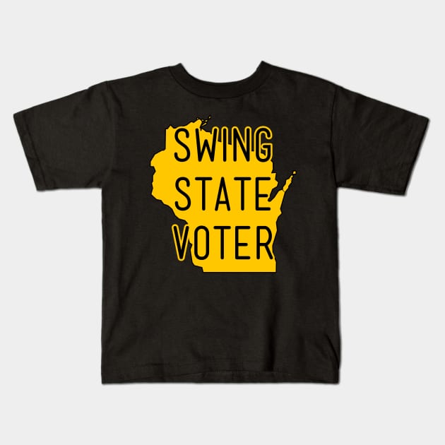 Swing State Voter - Wisconsin Kids T-Shirt by brkgnews